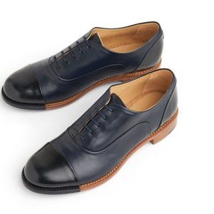 The Office of Angela Scott 37 Ms. Baker Black / Navy Cap Toe Derby